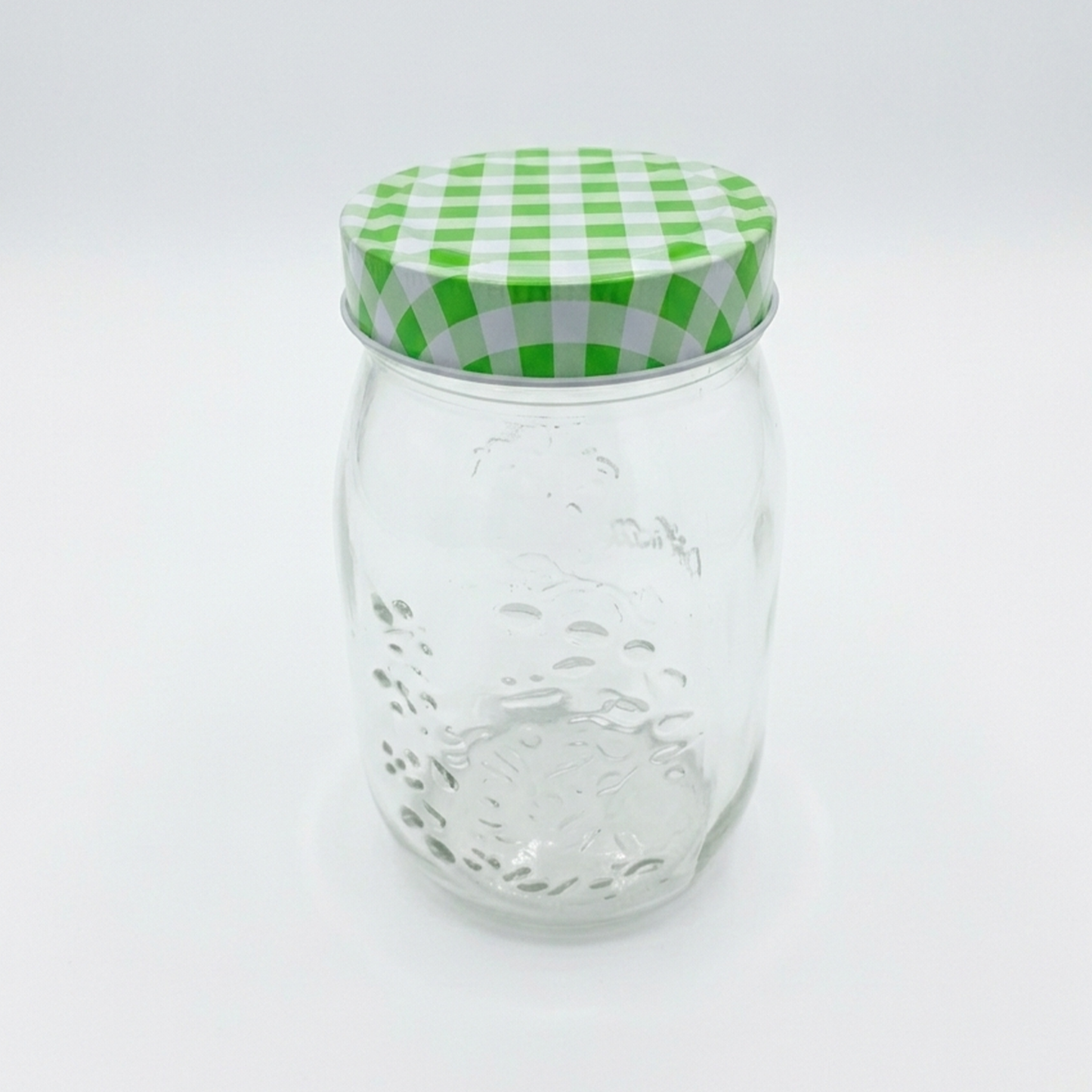 Glass Jar With Gingham Lid - 500ML
