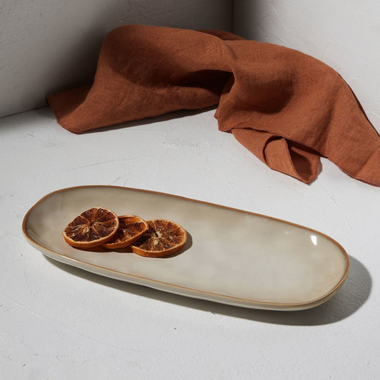 Oval Plate Vignette Stoneware