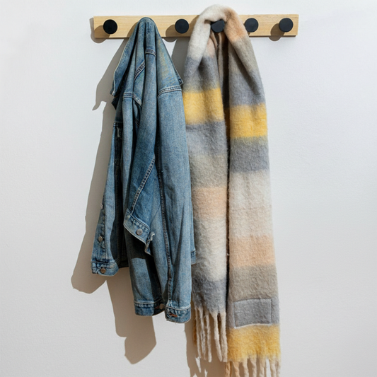 Wooden Wall Hanger 6 Hooks