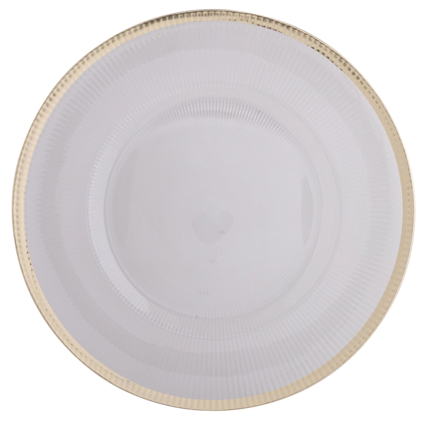 Clear Plate W/Gold border