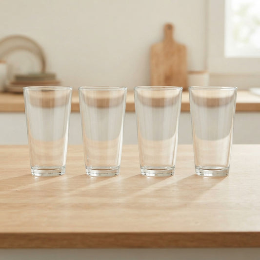 Set of 4 Glass Tumblers 335 ml