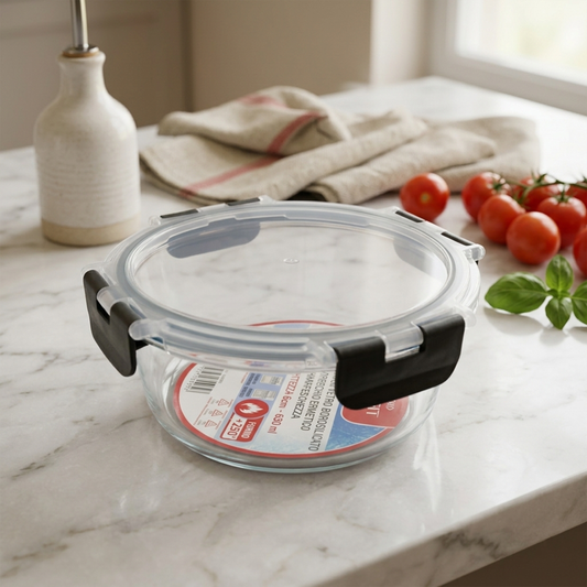 Round Glass Refrigerator Box – 15 × 6 cm