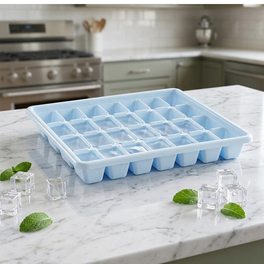 White Ice Cube Tray – 28 Cubes