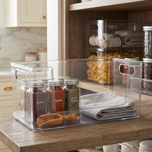 Simplify Rectangular Open Front Organizer Bin – Super Clear