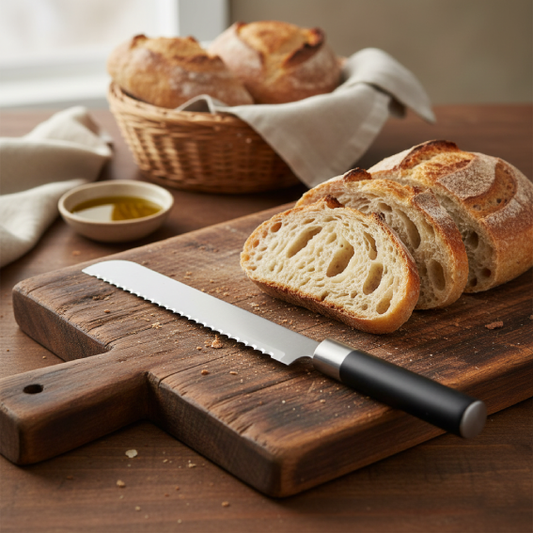 Steel Saw Knife with Black Handle