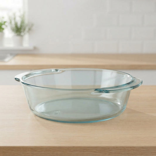Borosilicate Round Tray with Handles 800 ml