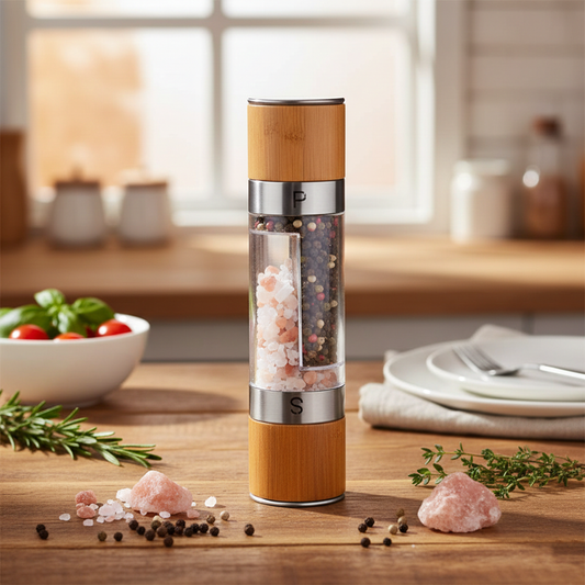 Bamboo Essentials Double Salt/Pepper Mill