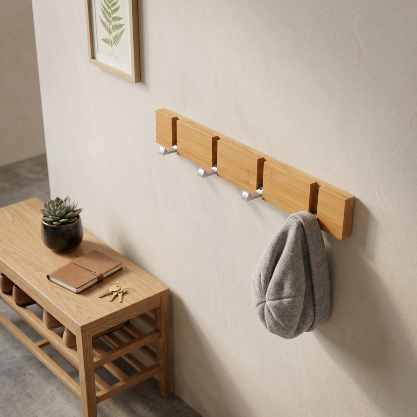 Wooden Wall Hanger - Multi-Hook