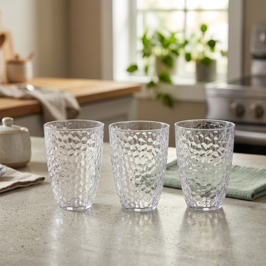 Falyn Glass Set – 3 Pieces (380 ml, Transparent)