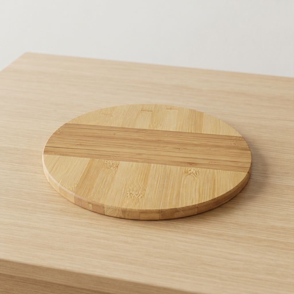 Round bamboo cutting board