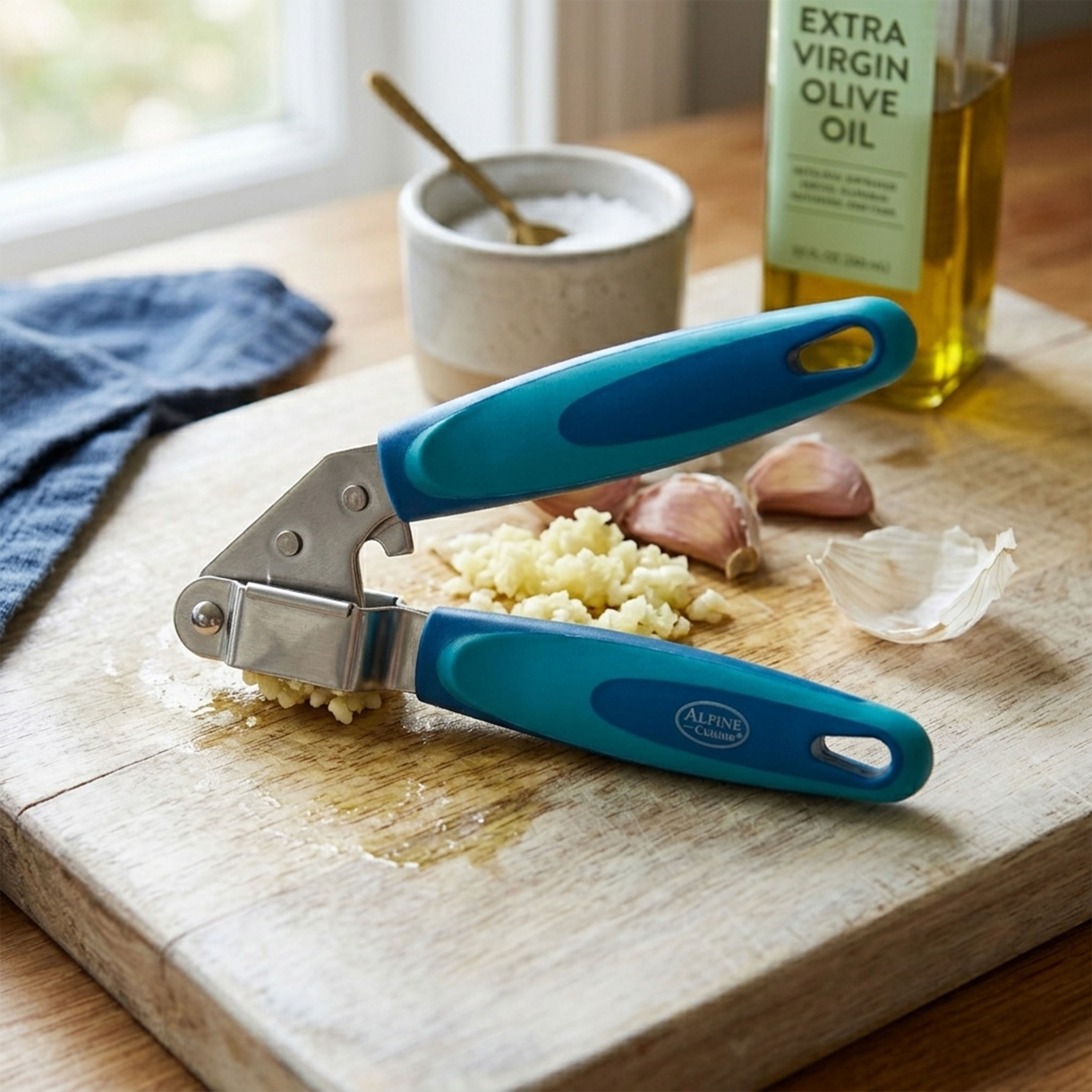 Garlic Press – 8 Inch with Soft Touch Handle – JB Department Stores