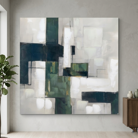 Evergreen Painting on Canvas – 90 × 90 cm