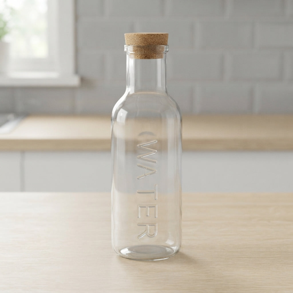 Glass Water Bottle 1L