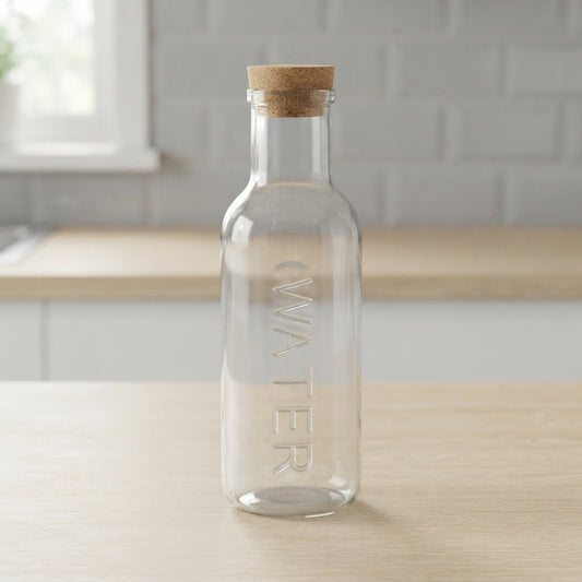 Glass Water Bottle 1L