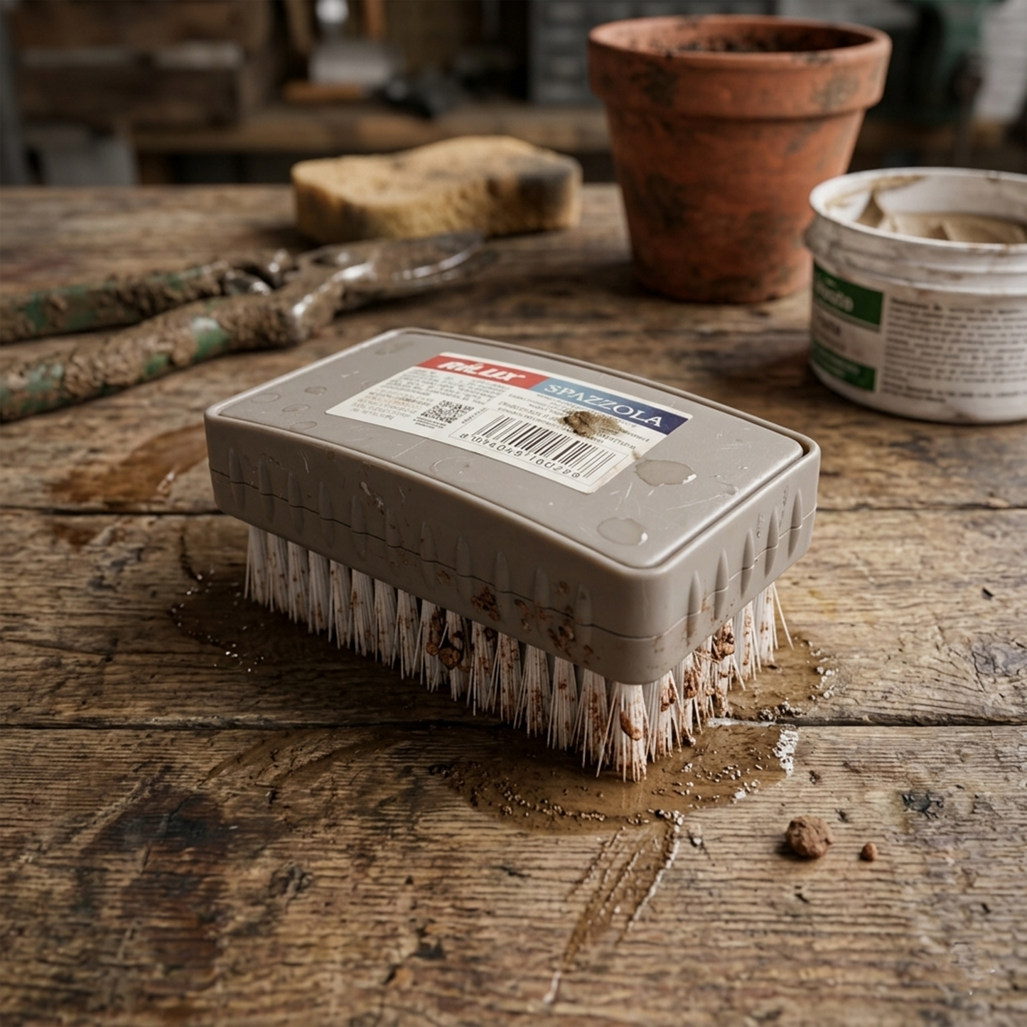 Brush with Container – 30.5 × 21 × 6 cm