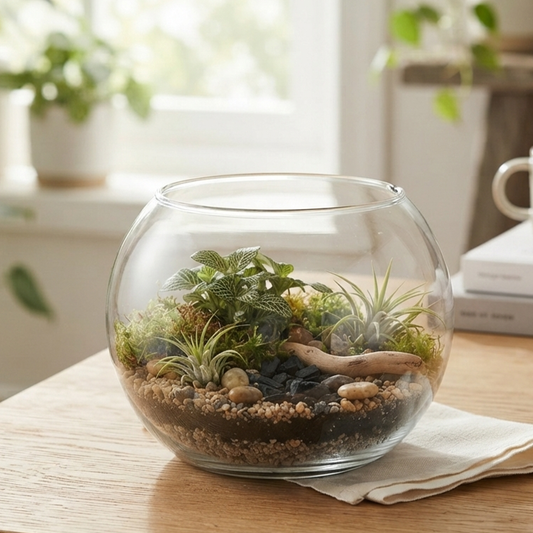 Clear Glass Bowl Vase – 12 cm