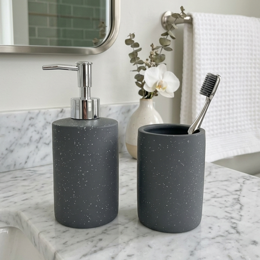 Soap Dispenser with Toothbrush Holder