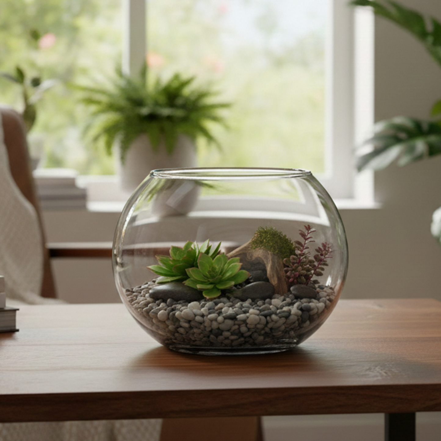 Clear Glass Bowl Vase - 12CM