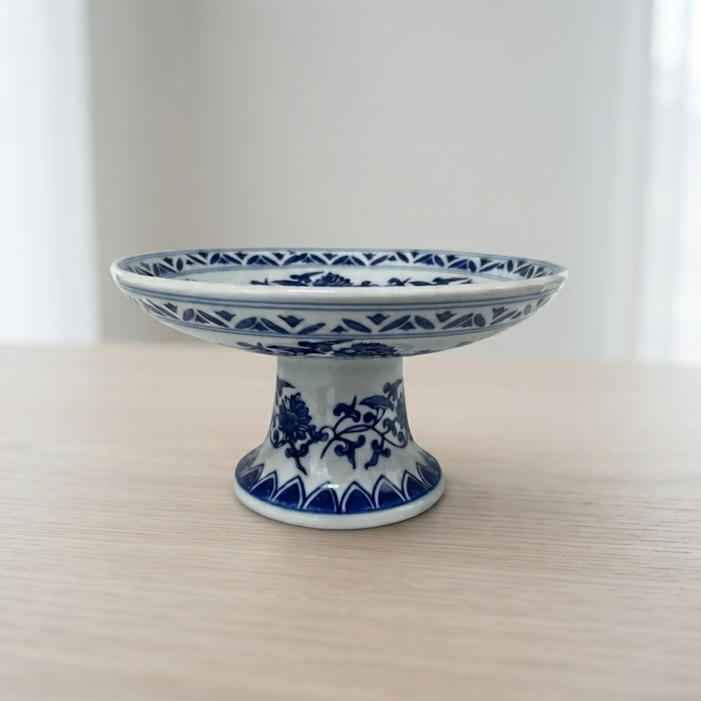 Cake Stand Porcelain Blue