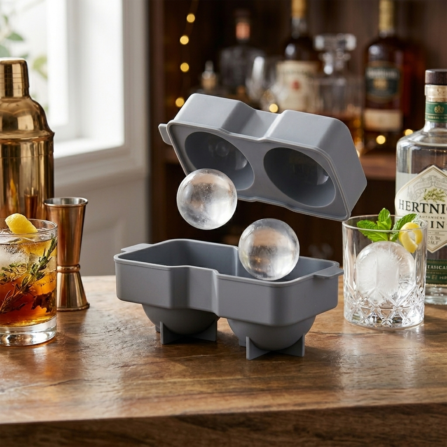 Ice-Cube Tray – 2-Case Round (Grey)