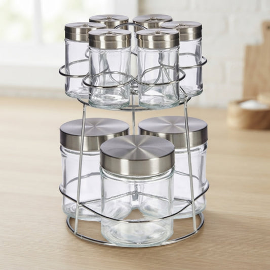 Spice Rack with Metal Stand (17 x 24.5 x 17 cm) (9 Pieces)