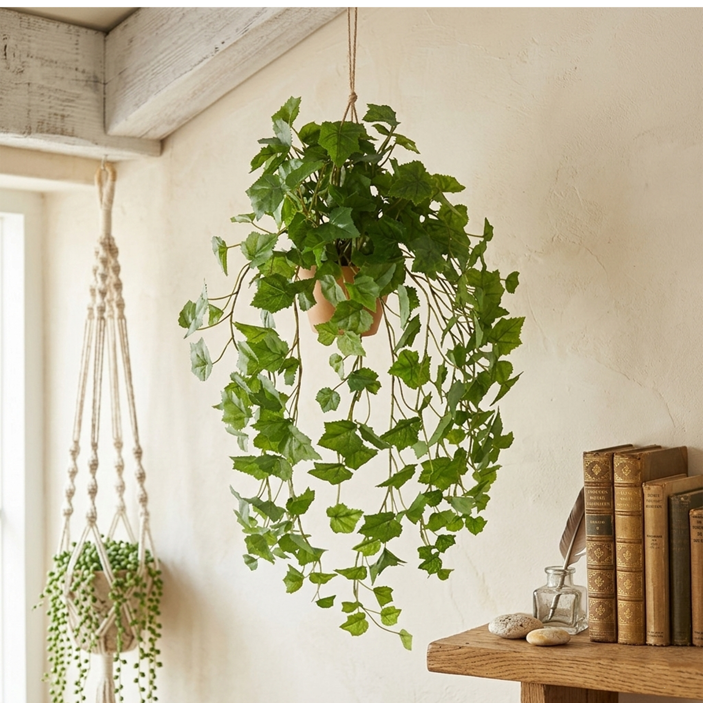 Hanging Flower Pot Leaves - 92 CM