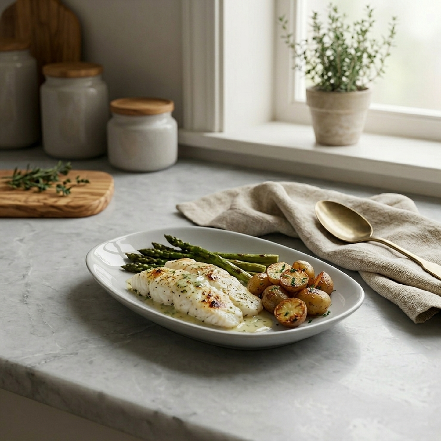 White Oval Plate