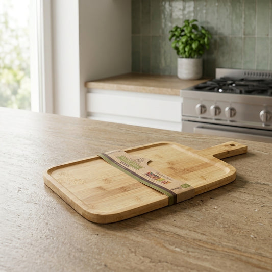 Rectangular Wooden Tray with Handles – 46 × 24 x 1.5 cm