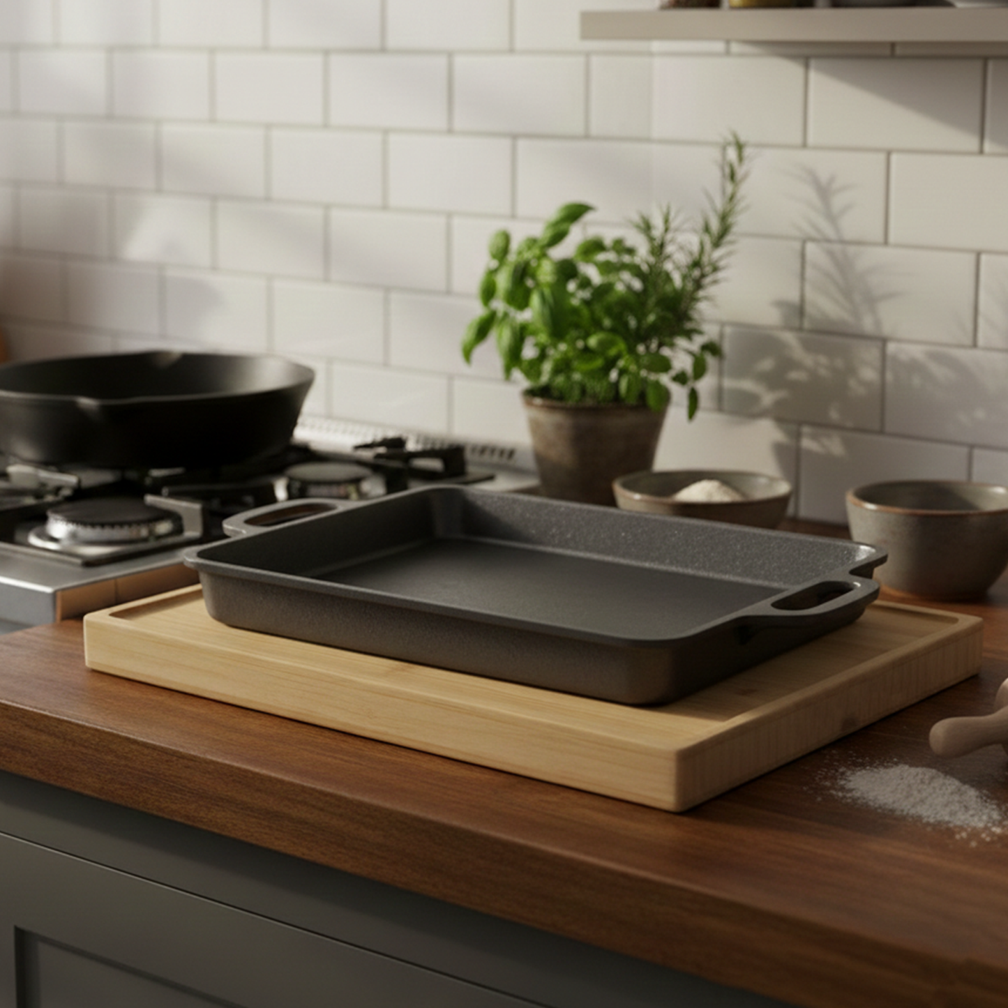 Bamboo Base for Cast Iron Pots