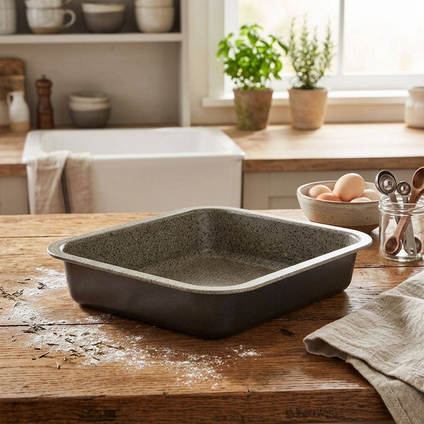 Lasagnera Mamù Happy Stone – Stone Grey