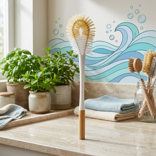 Cleaning Brush with Bamboo Handle