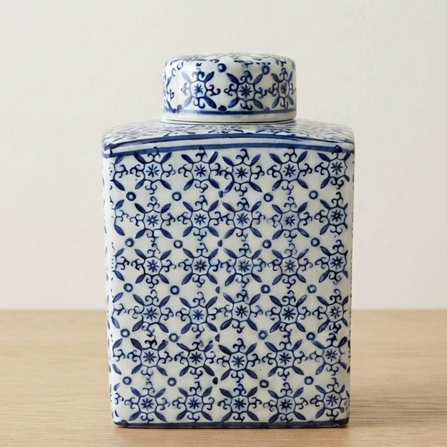 Jar with Blue Pattern