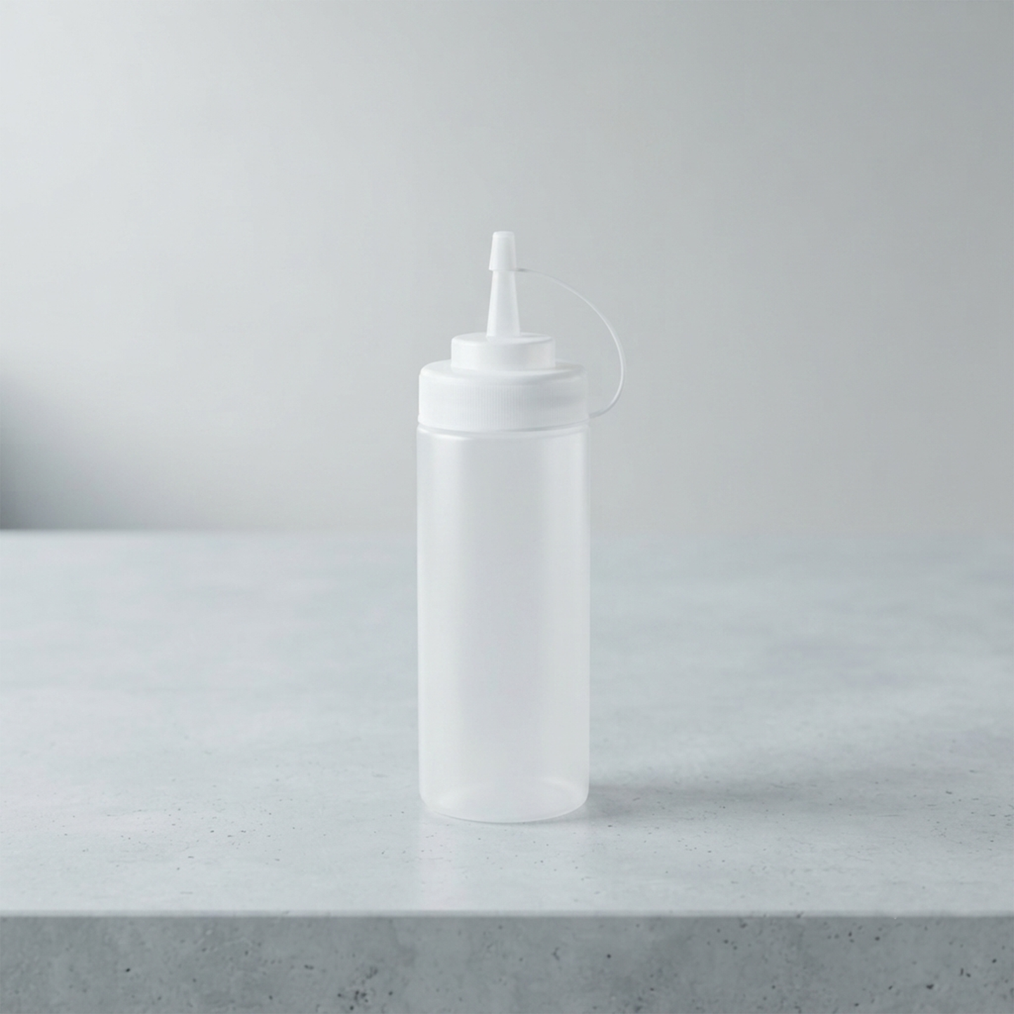 Transparent plastic bottle
