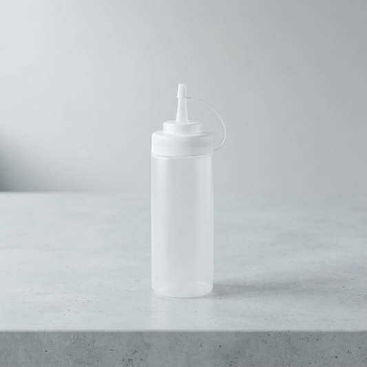 Transparent plastic bottle