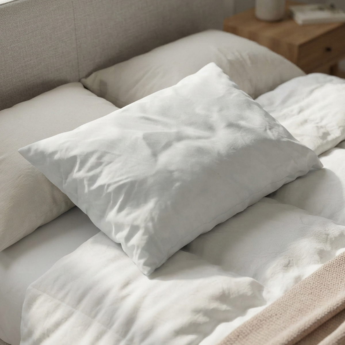 Sateen Dreams Premium Cotton Pillow - 50 × 70 cm