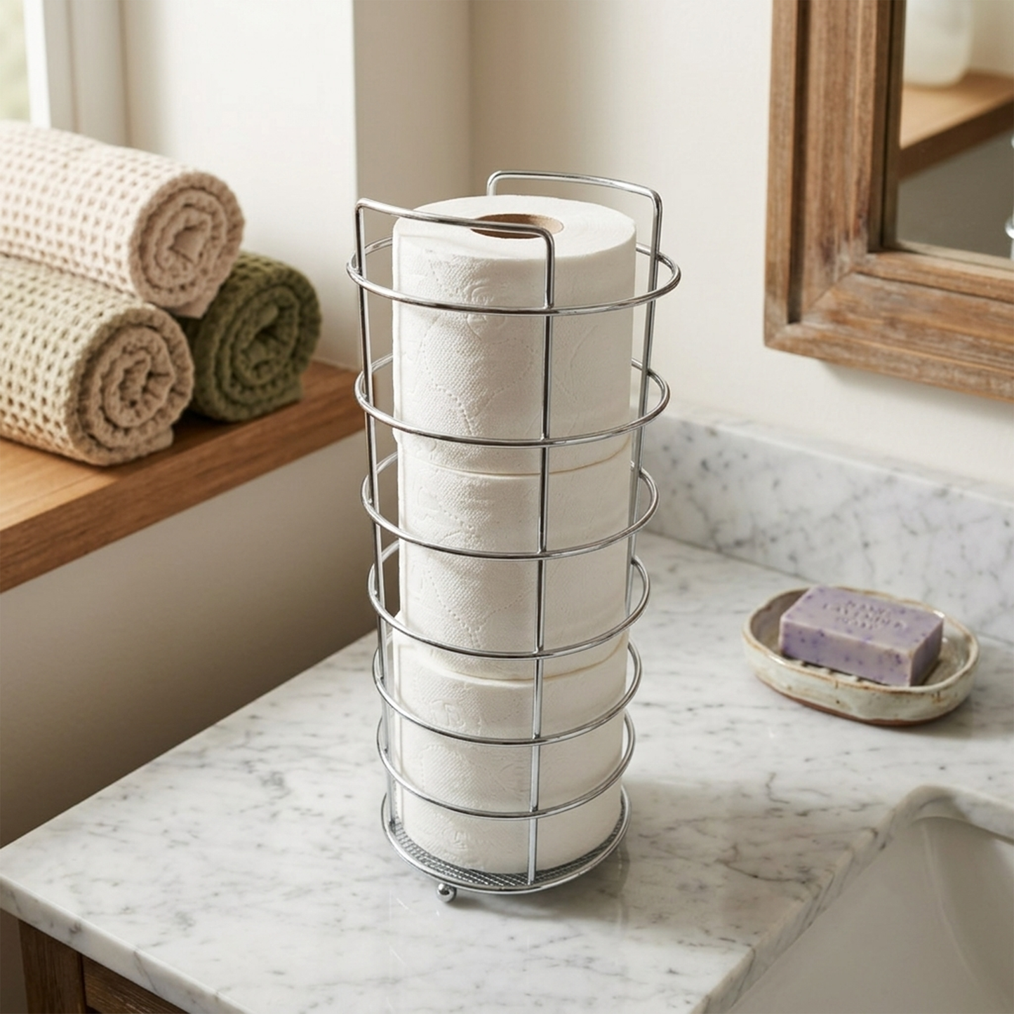 Chrome Toilet Paper Holder – Metal