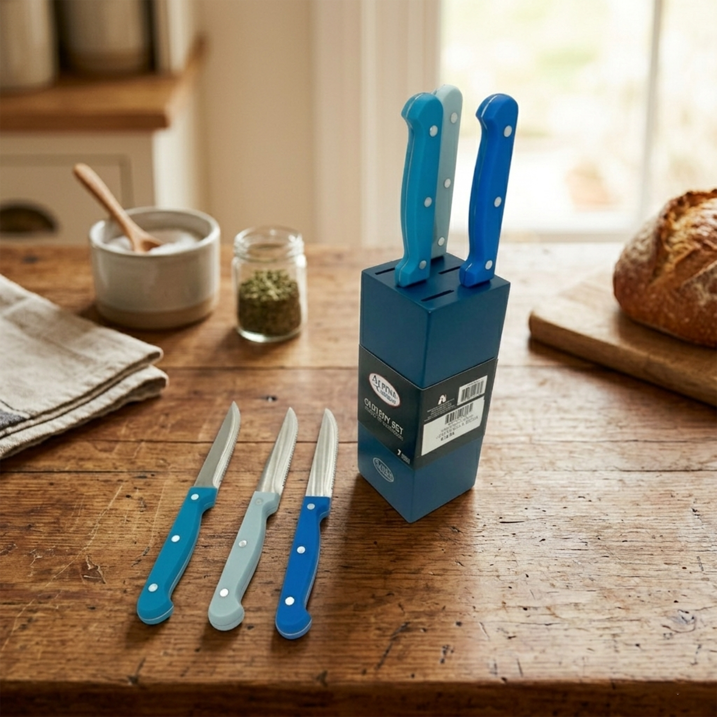 Steak Knife Set – 7 Pieces (4.5" Handle) with Block