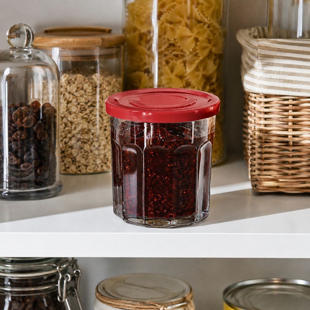 Red Airtight Jar – 500 ml