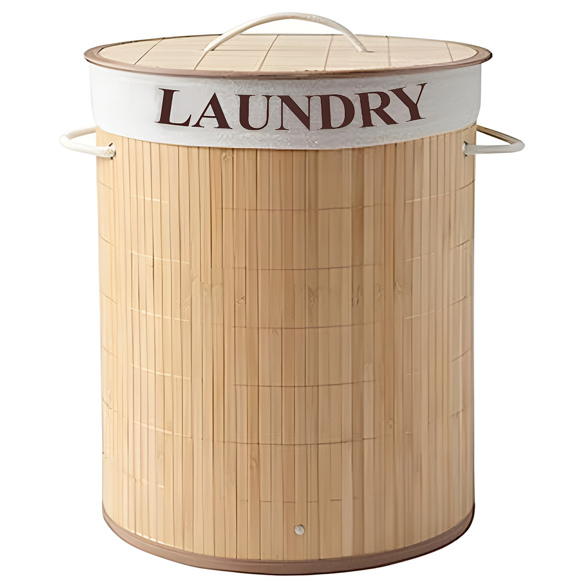 Round Bamboo Laundry Basket