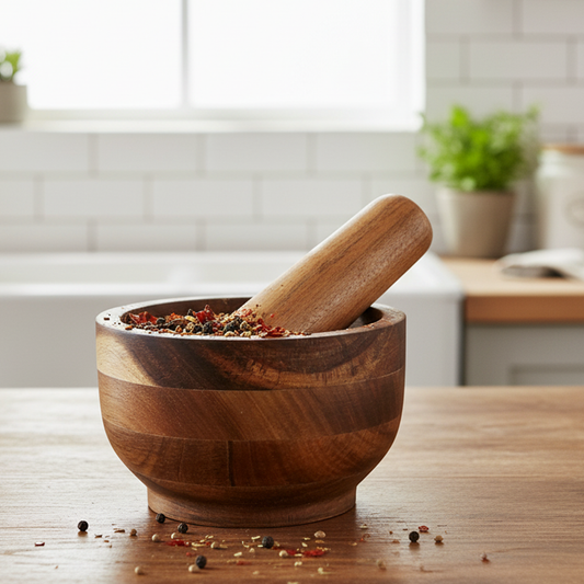 Acacia Mortar w/Pestle