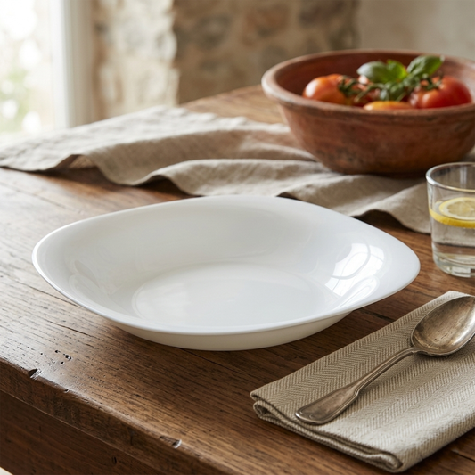 Carine White Deep Plate