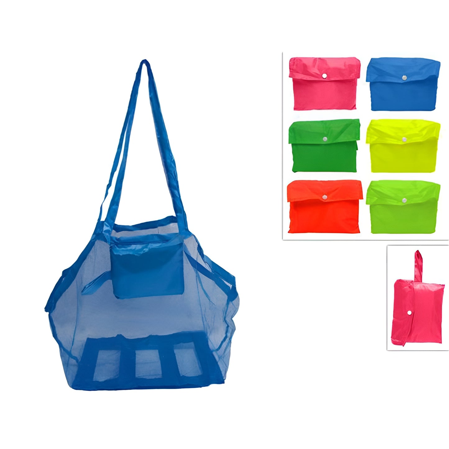 Resealable mesh bag in assorted colours