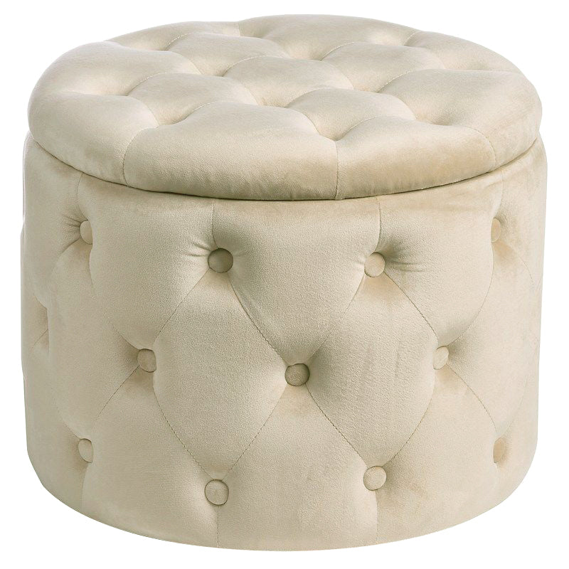 Oulad Velvet Pouf w/ container