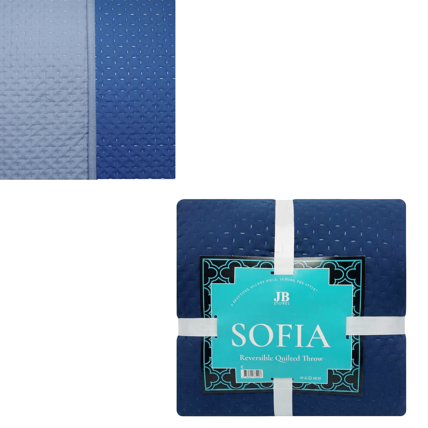 Reversible Quilted Throw Sofia