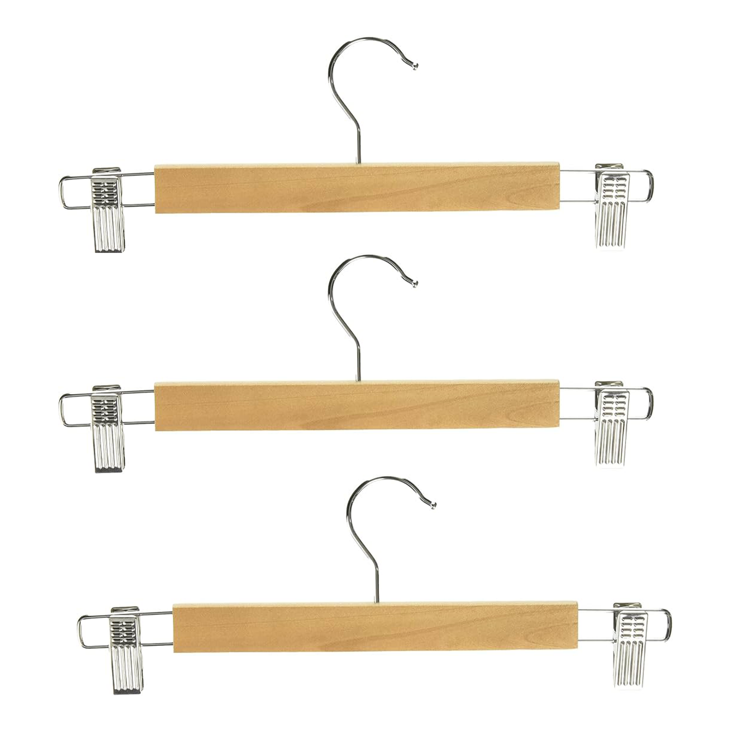 Wooden Hanger with Clips*3pcs