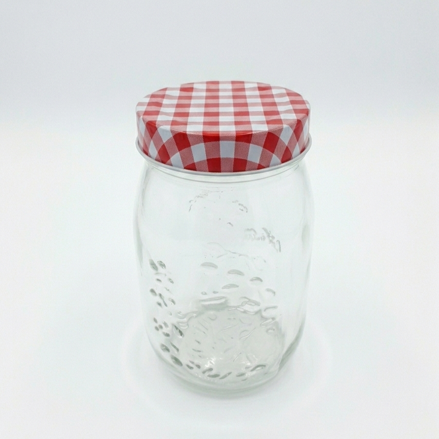 Glass Jar With Gingham Lid - 500ML