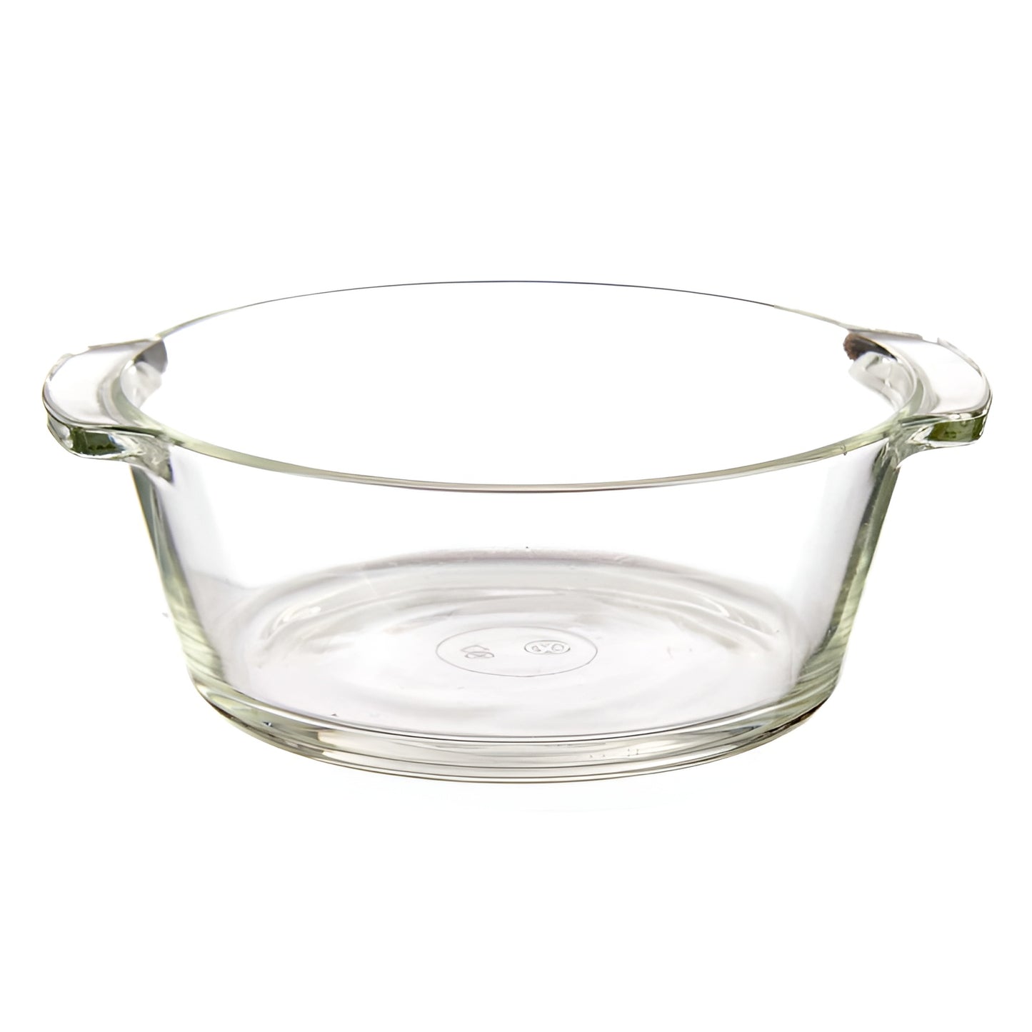 Round glass casserole