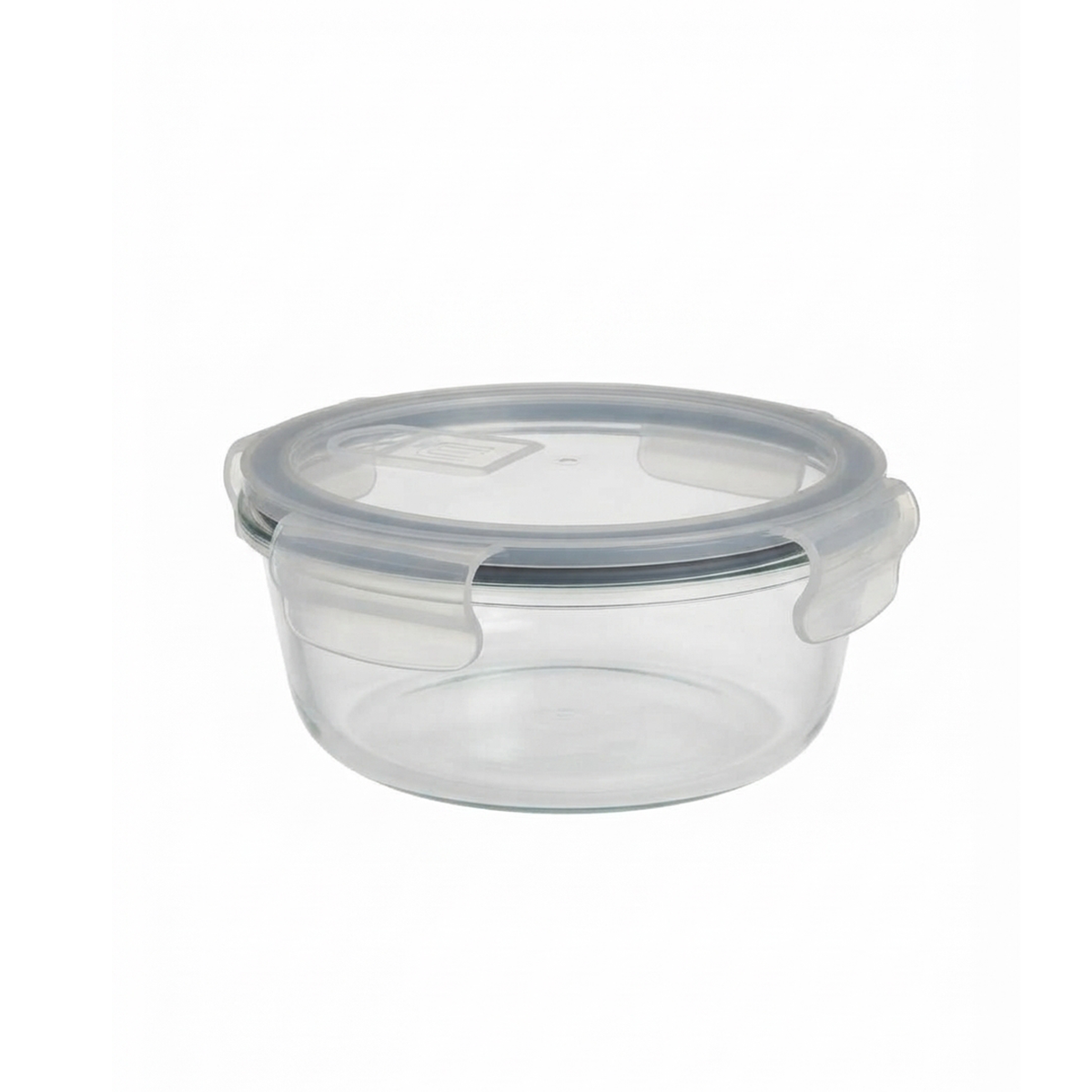 Round Glass Lunch Box with Plastic Lid