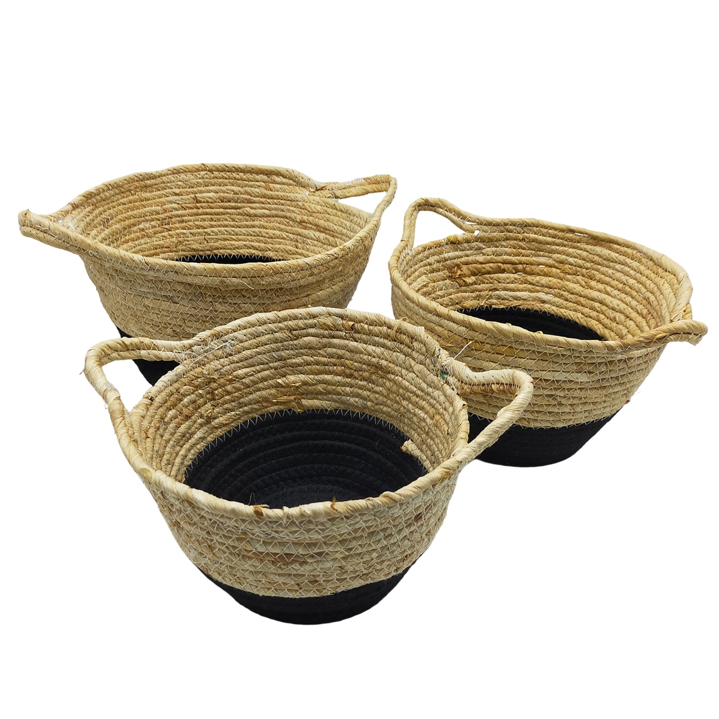 Round Basket Black Bottom