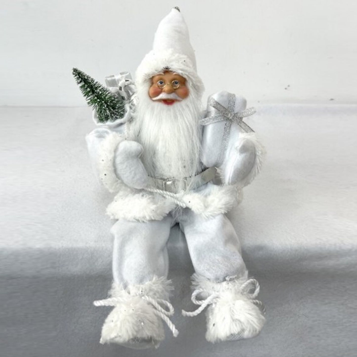 White Santa Claus Sitting 30cm